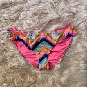 VS ✨ PINK STRIPED SCRUNCH BUTT BIKINI BOTTOM